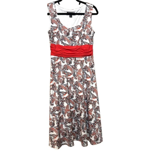 Perceptions New York Dress Fit & Flare Paisley Polyester Blend Women Size S-NWT - Picture 2 of 15